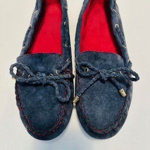 White Mountain women's blue leather driving moccasin size 7.5